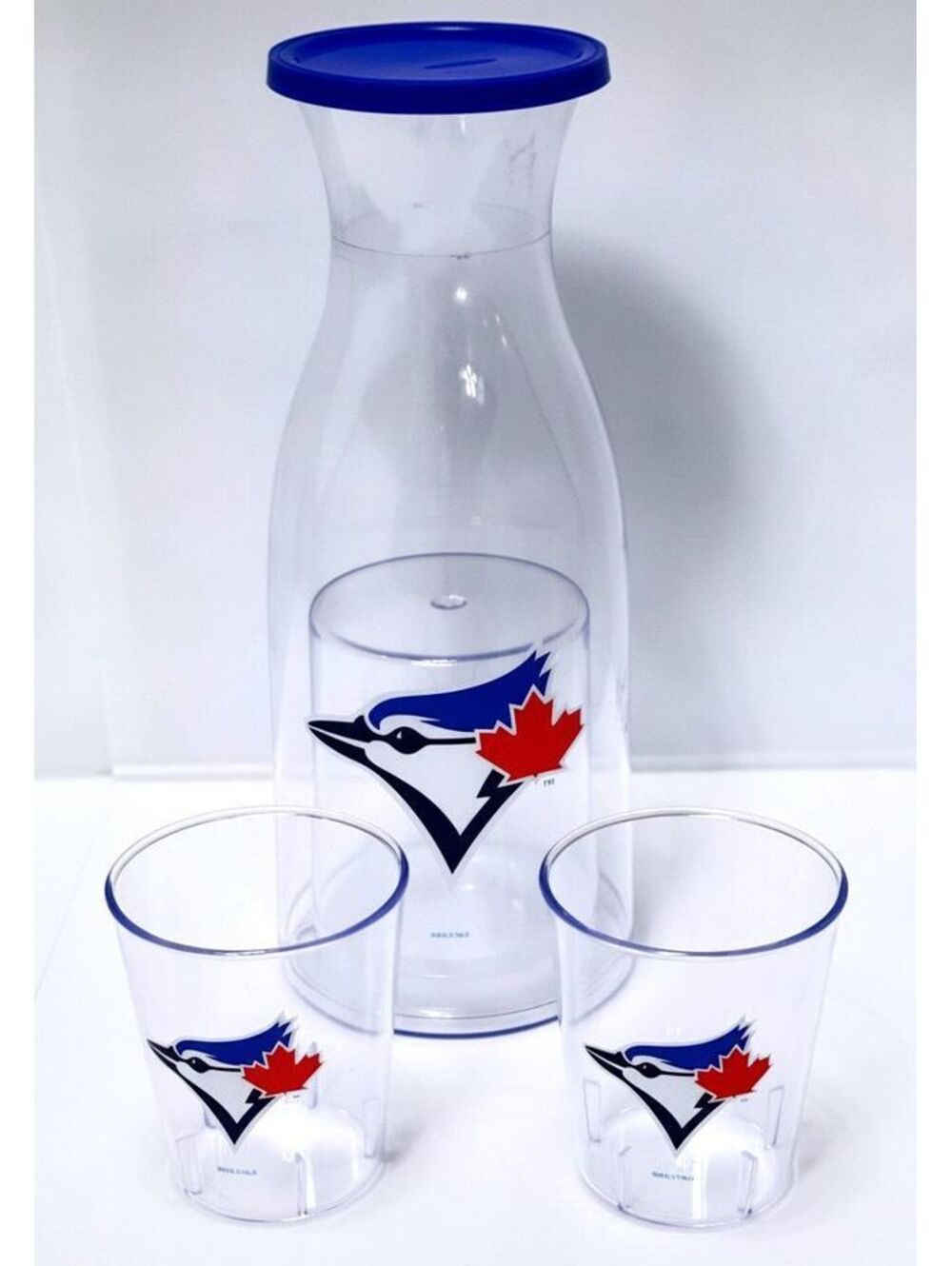 Toronto Blue Jays Plastic Pitcher and Two Glasses Set with Blue Lid